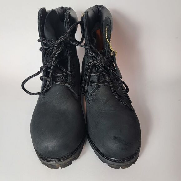 Timberland Black Nubuck Suede 10661 Boots Womens Size 8.5* - Picture 4 of 9